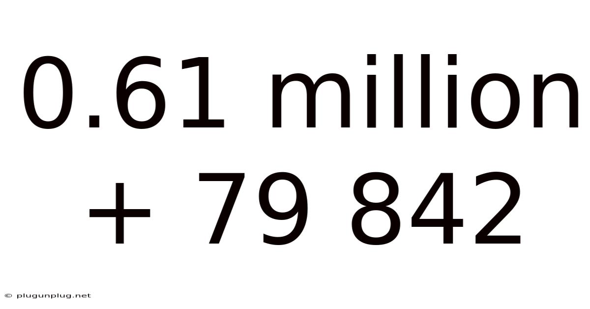 0.61 Million + 79 842