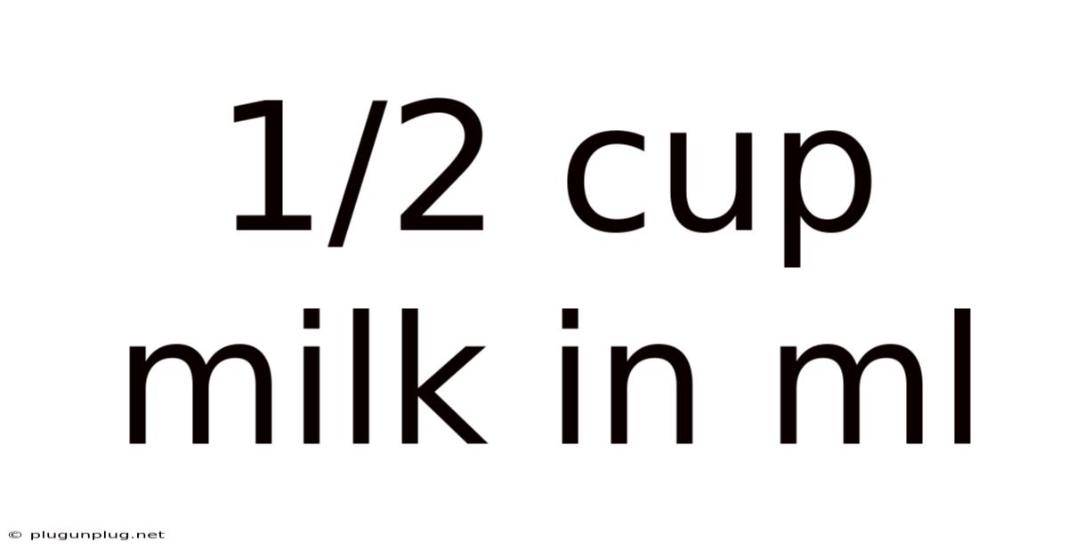 1/2 Cup Milk In Ml