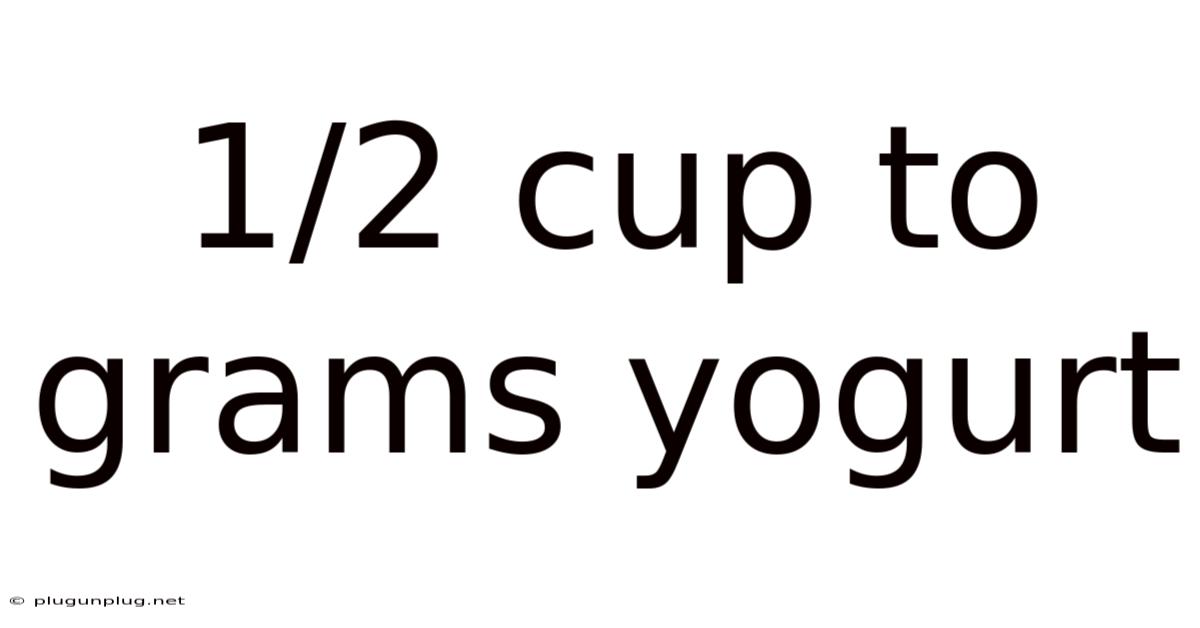 1/2 Cup To Grams Yogurt