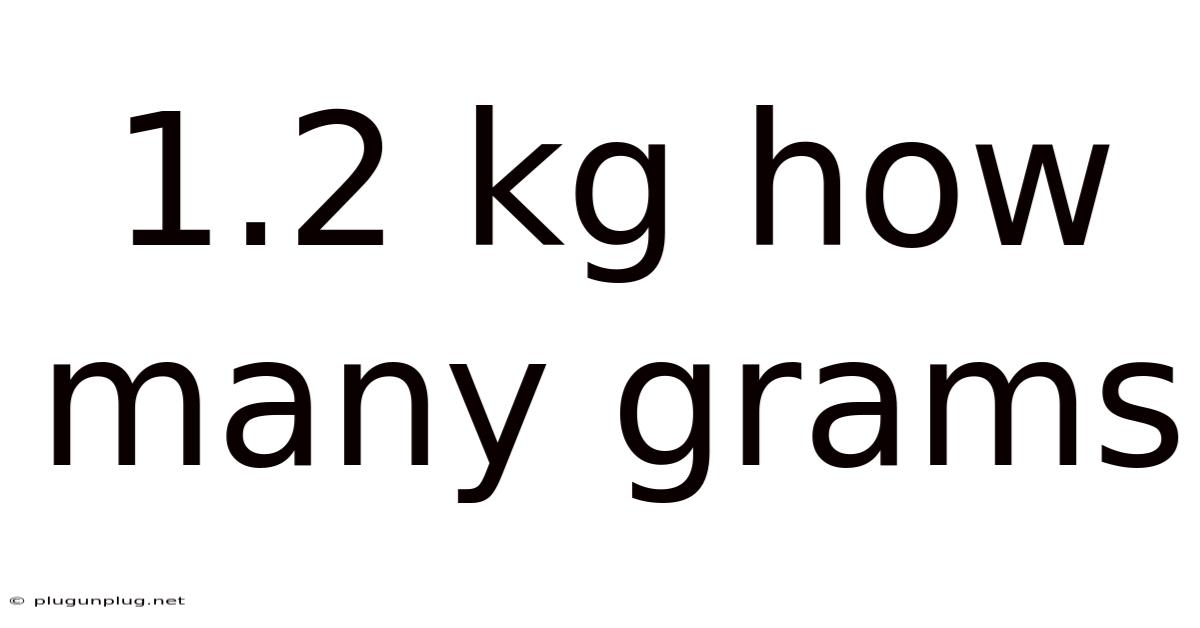 1.2 Kg How Many Grams