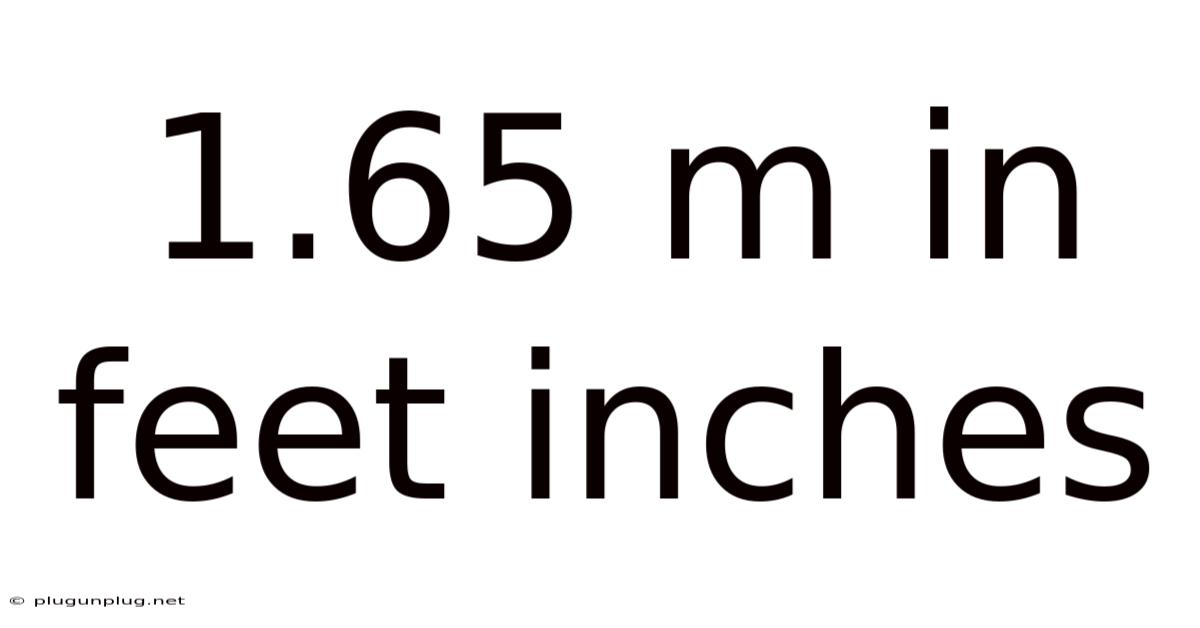 1.65 M In Feet Inches