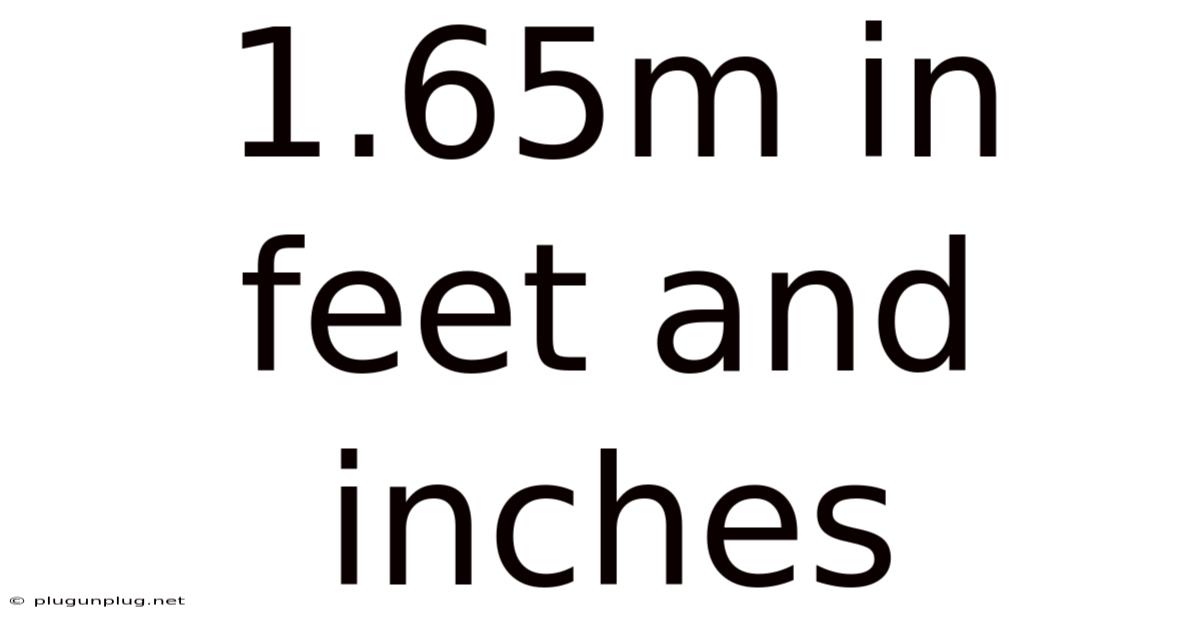 1.65m In Feet And Inches