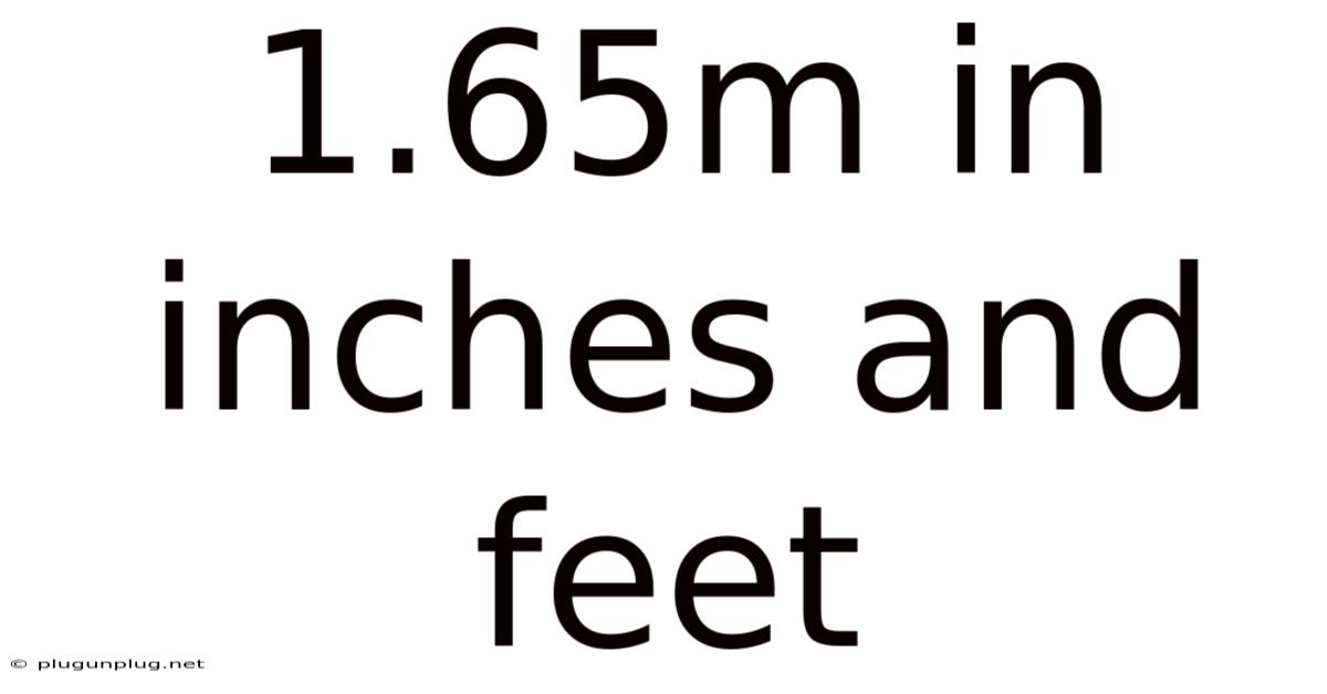 1.65m In Inches And Feet