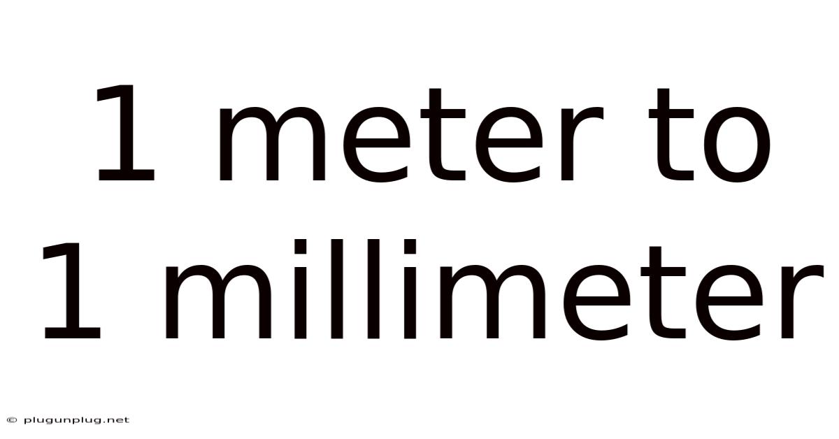 1 Meter To 1 Millimeter