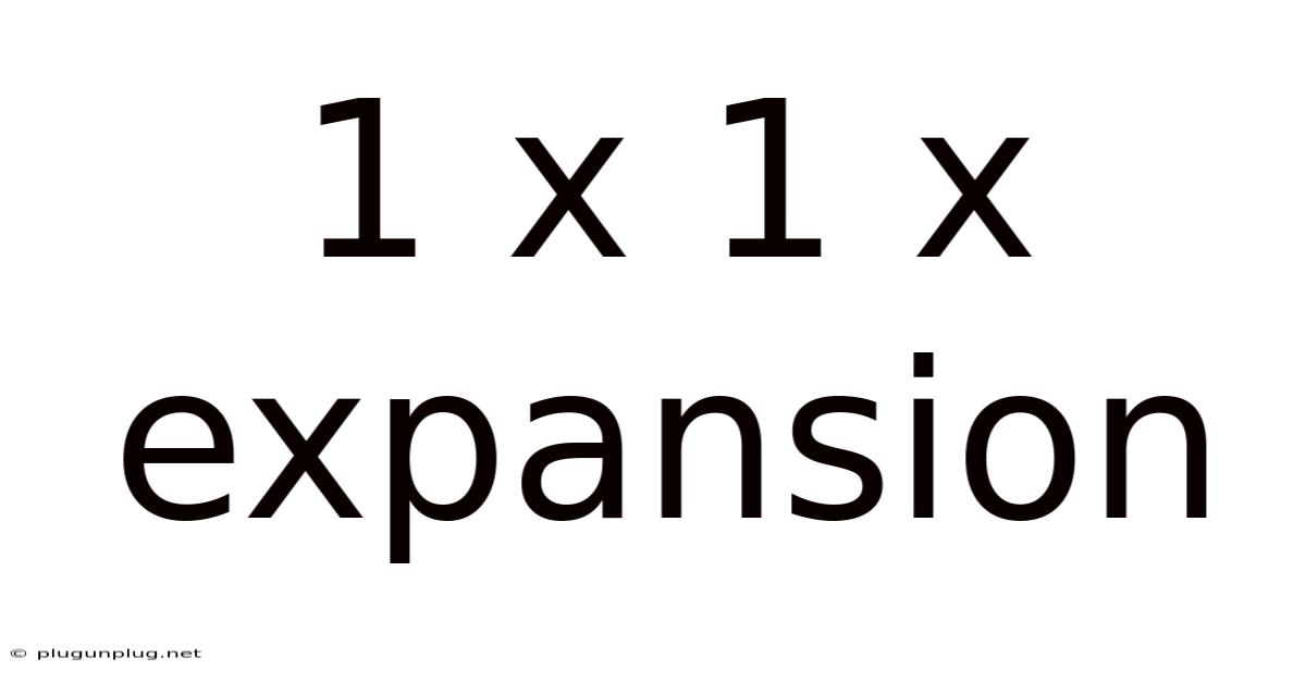 1 X 1 X Expansion