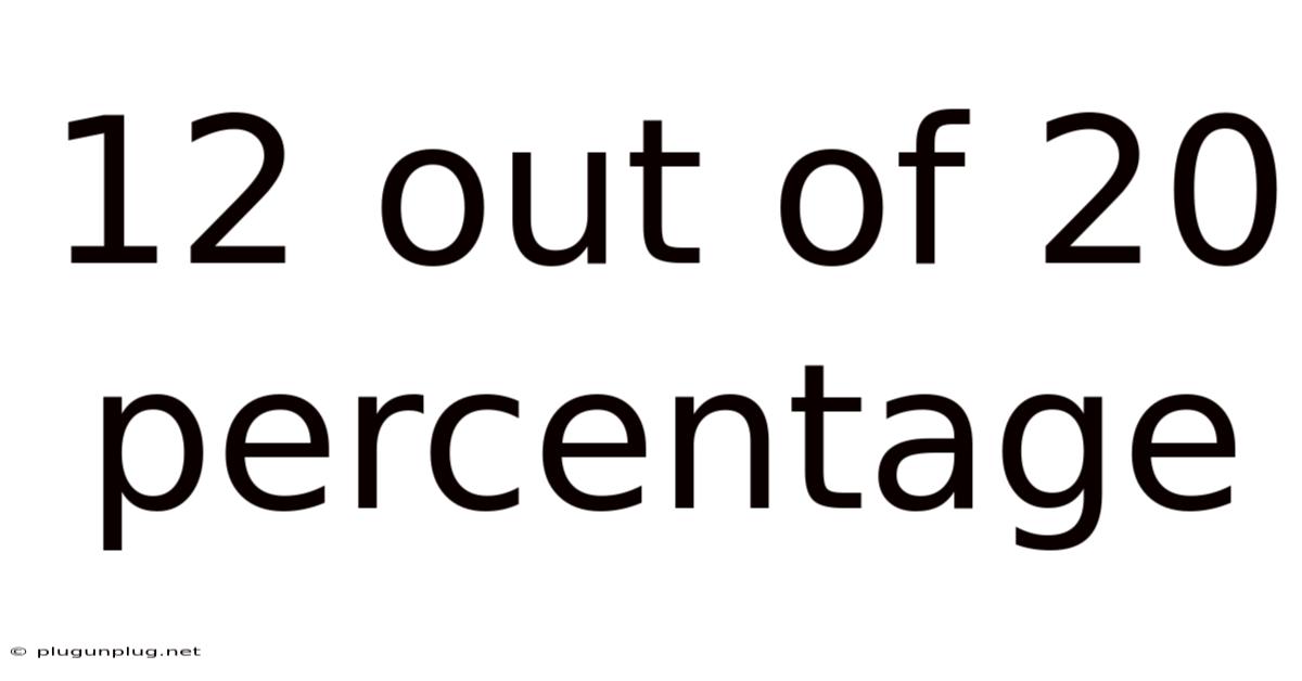 12 Out Of 20 Percentage