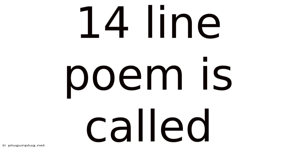 14 Line Poem Is Called