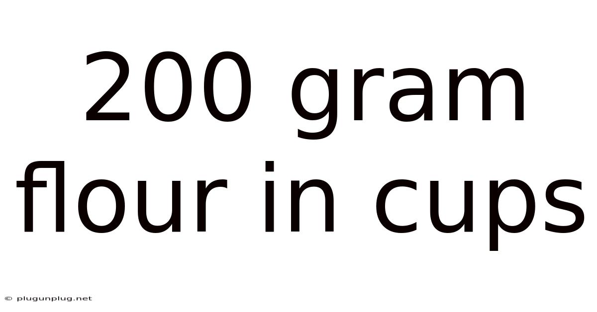 200 Gram Flour In Cups