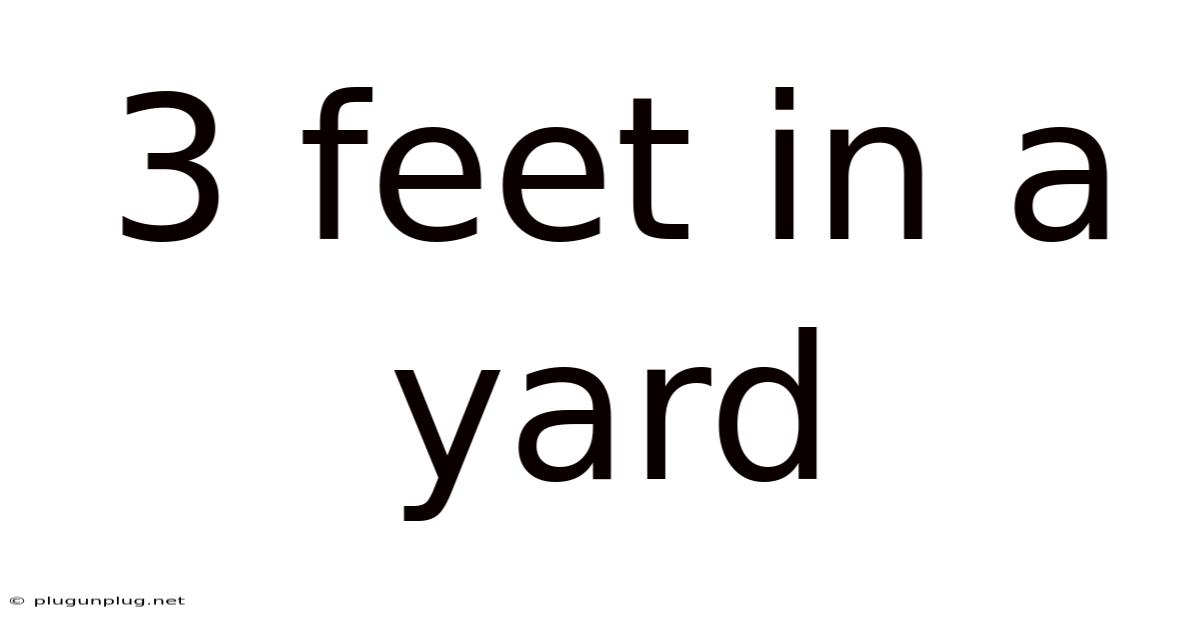 3 Feet In A Yard