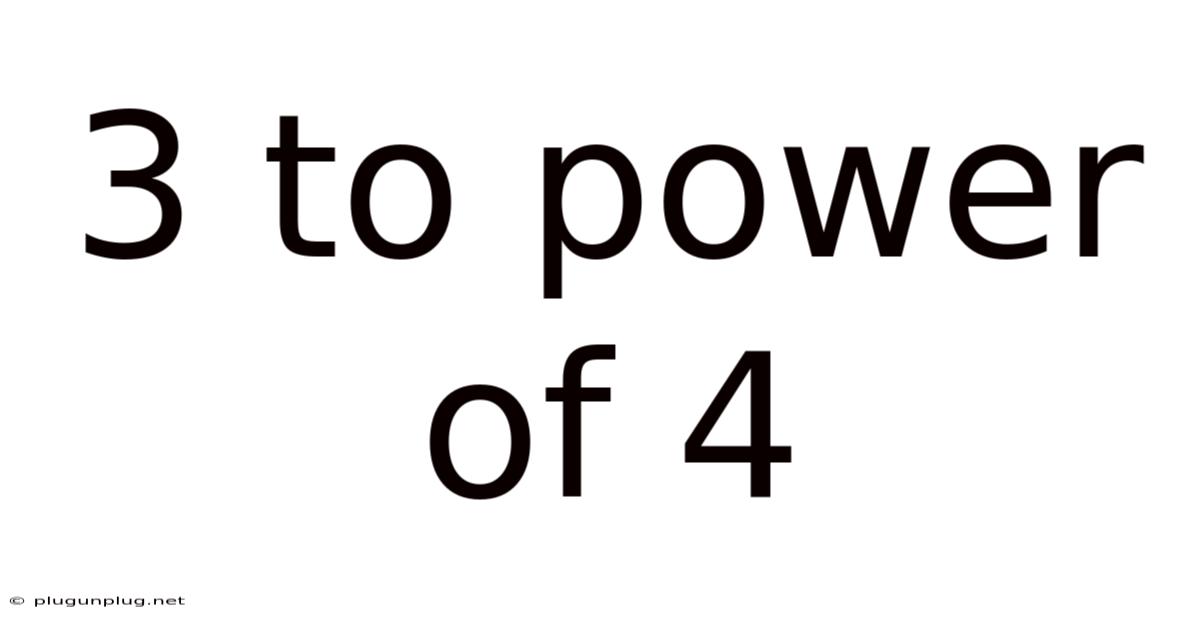3 To Power Of 4