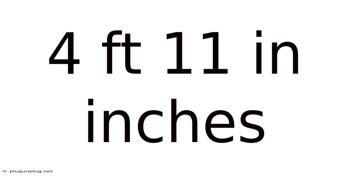 4 Ft 11 In Inches
