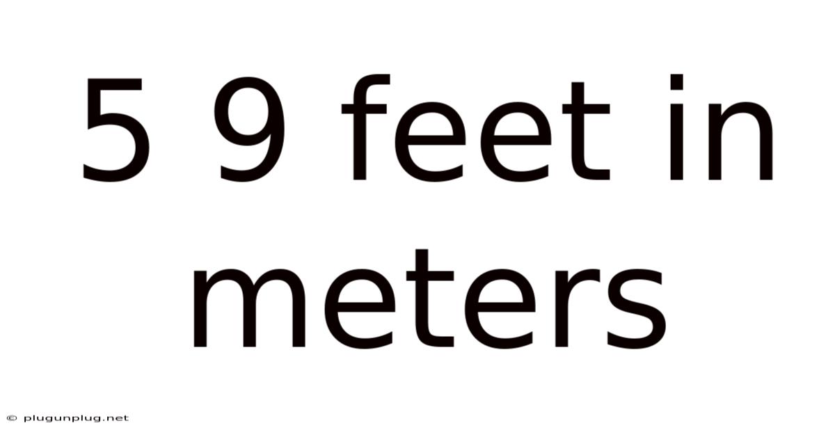 5 9 Feet In Meters