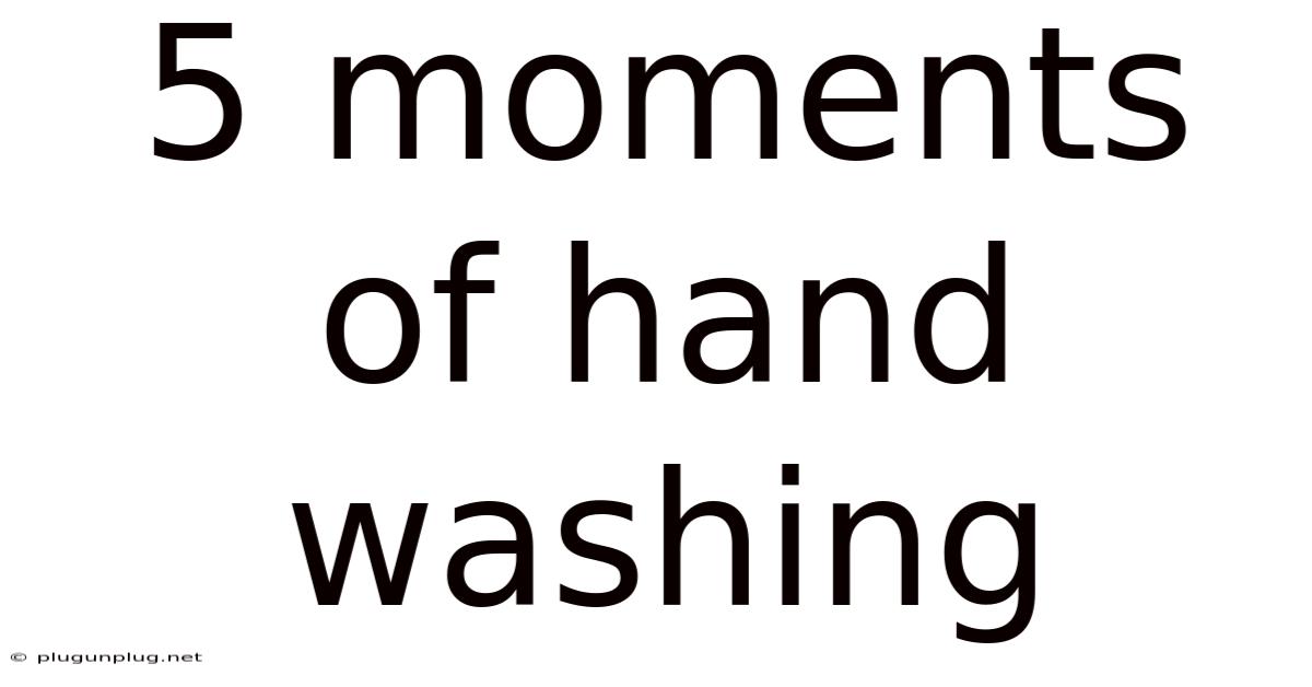 5 Moments Of Hand Washing