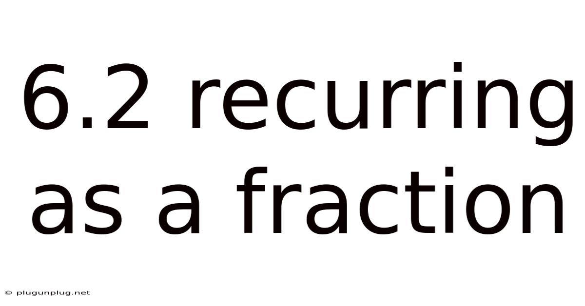 6.2 Recurring As A Fraction