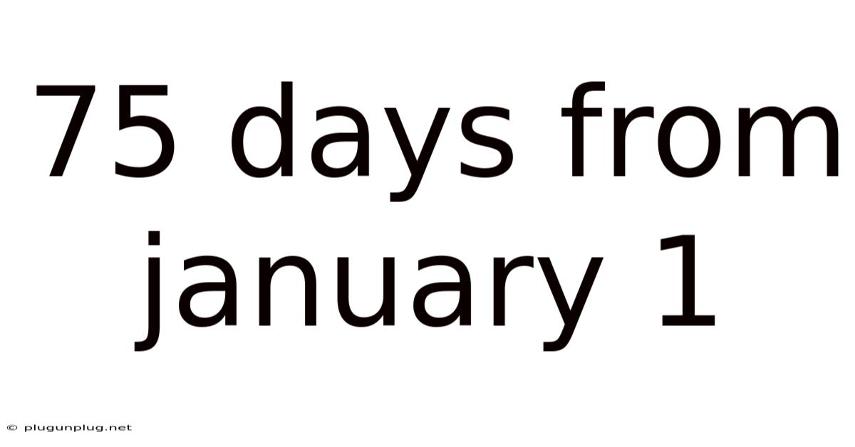 75 Days From January 1