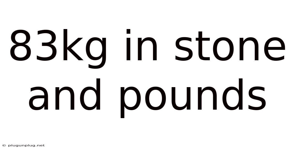 83kg In Stone And Pounds