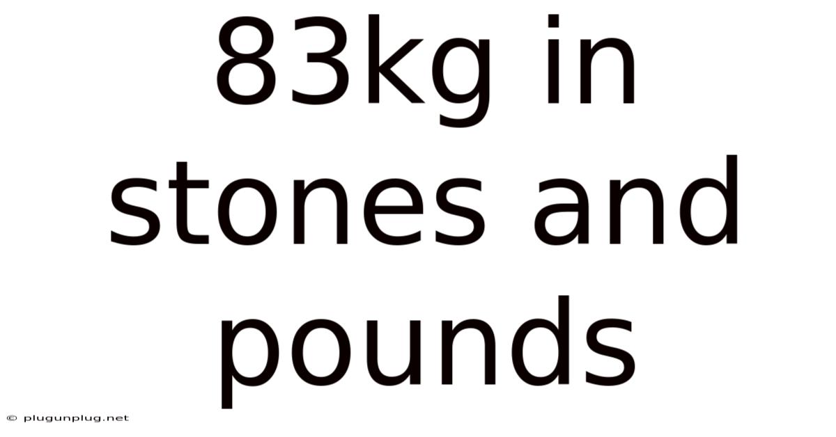 83kg In Stones And Pounds