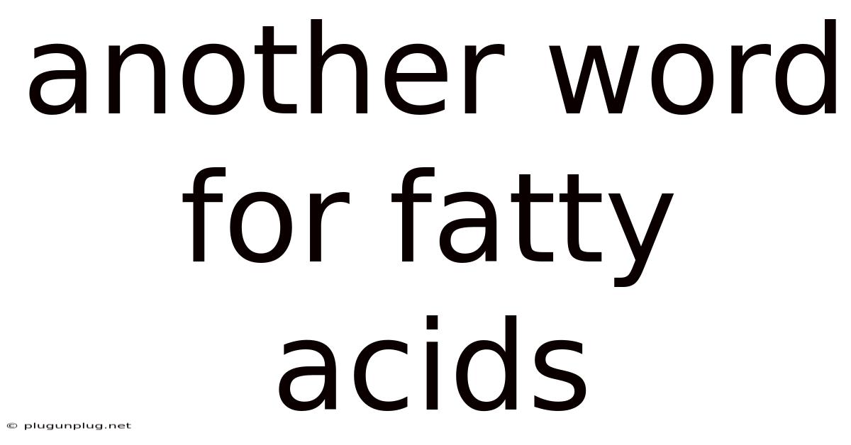 Another Word For Fatty Acids