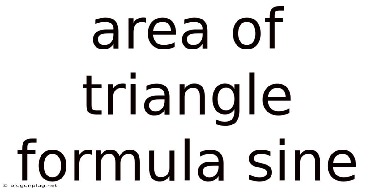 Area Of Triangle Formula Sine