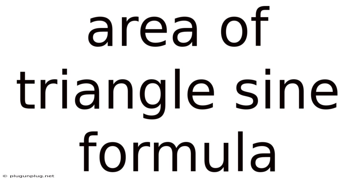 Area Of Triangle Sine Formula