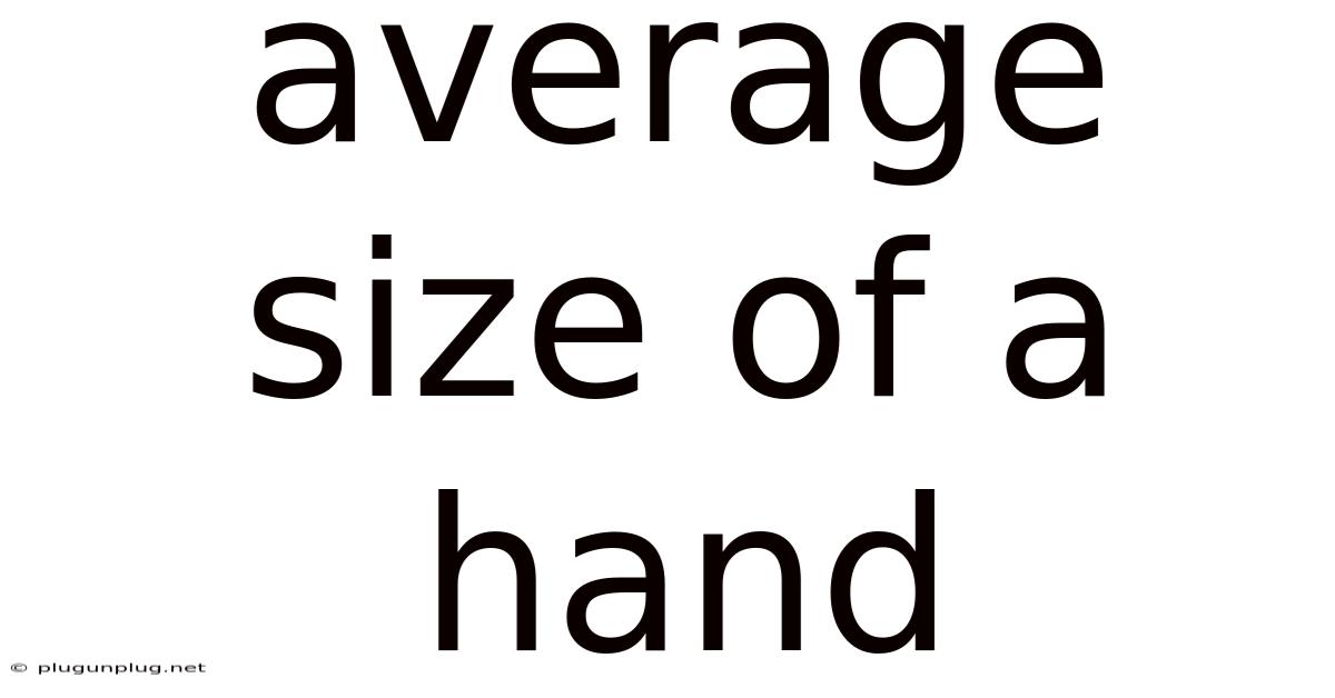 Average Size Of A Hand