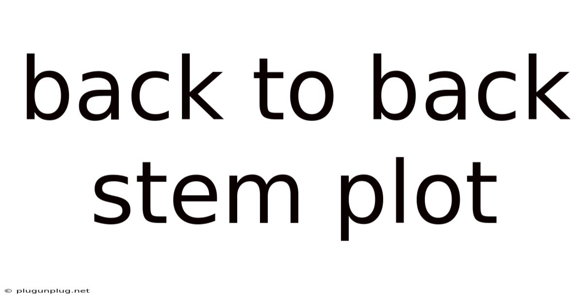 Back To Back Stem Plot