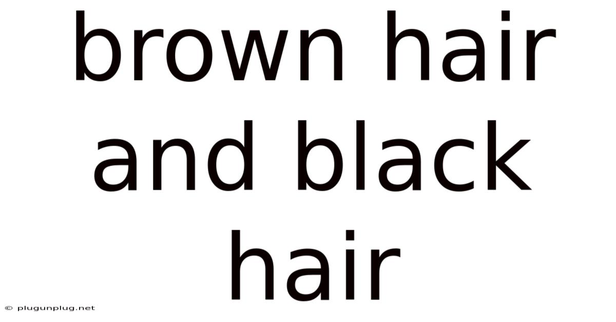 Brown Hair And Black Hair