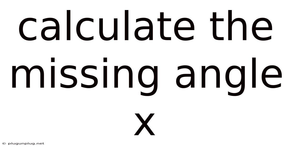 Calculate The Missing Angle X
