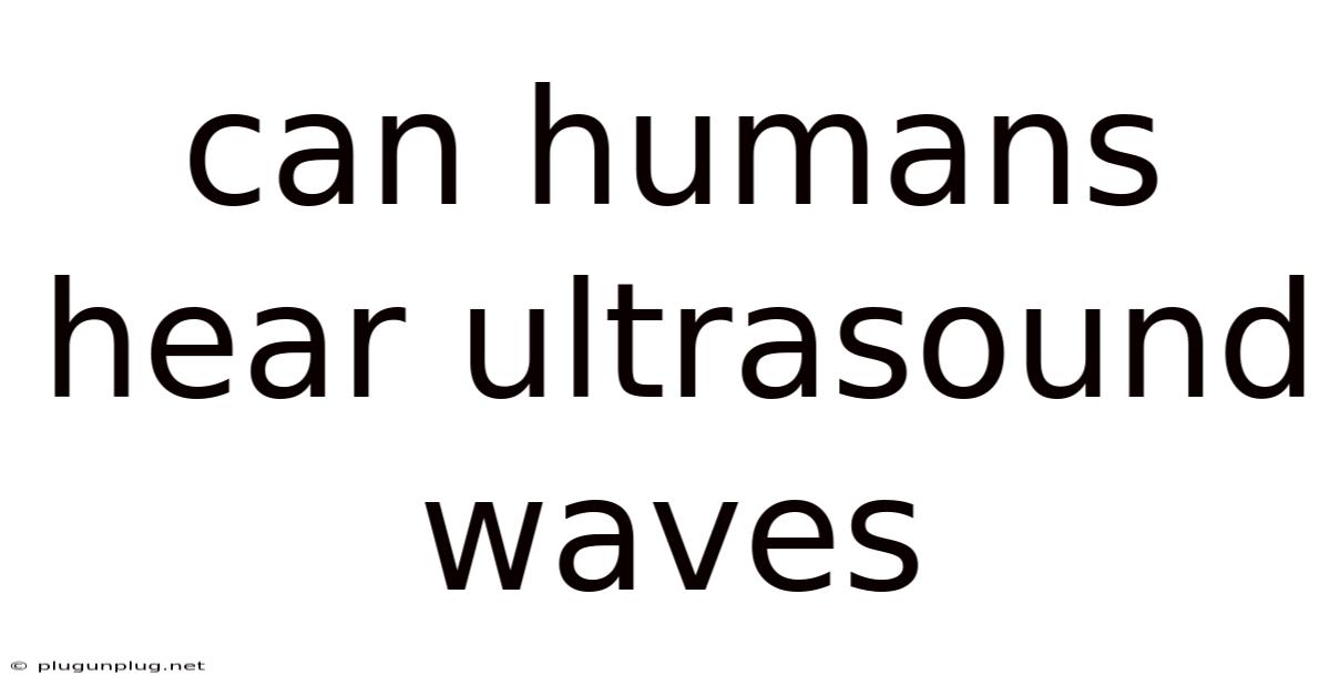 Can Humans Hear Ultrasound Waves