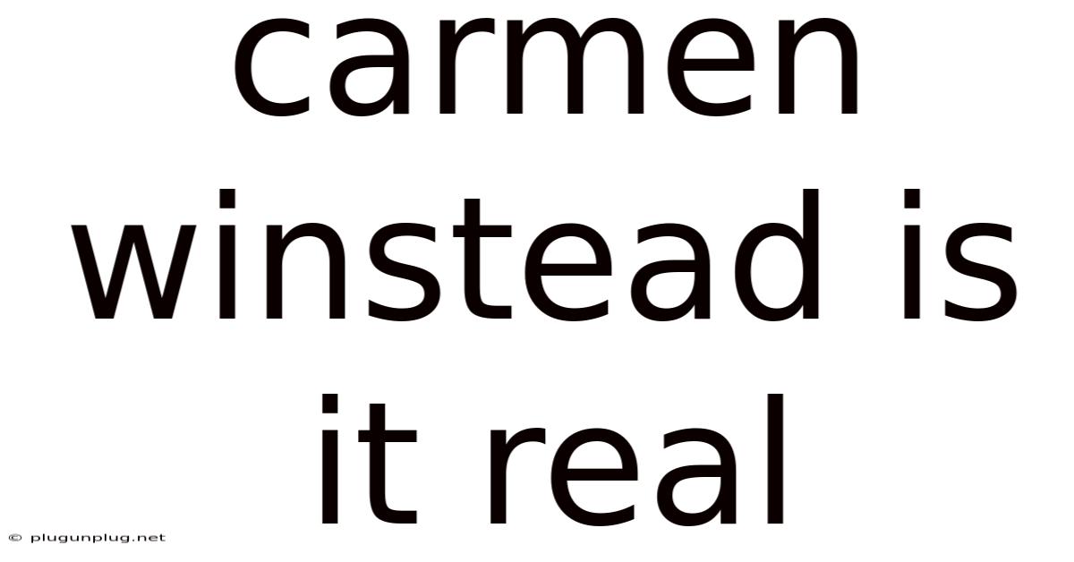Carmen Winstead Is It Real