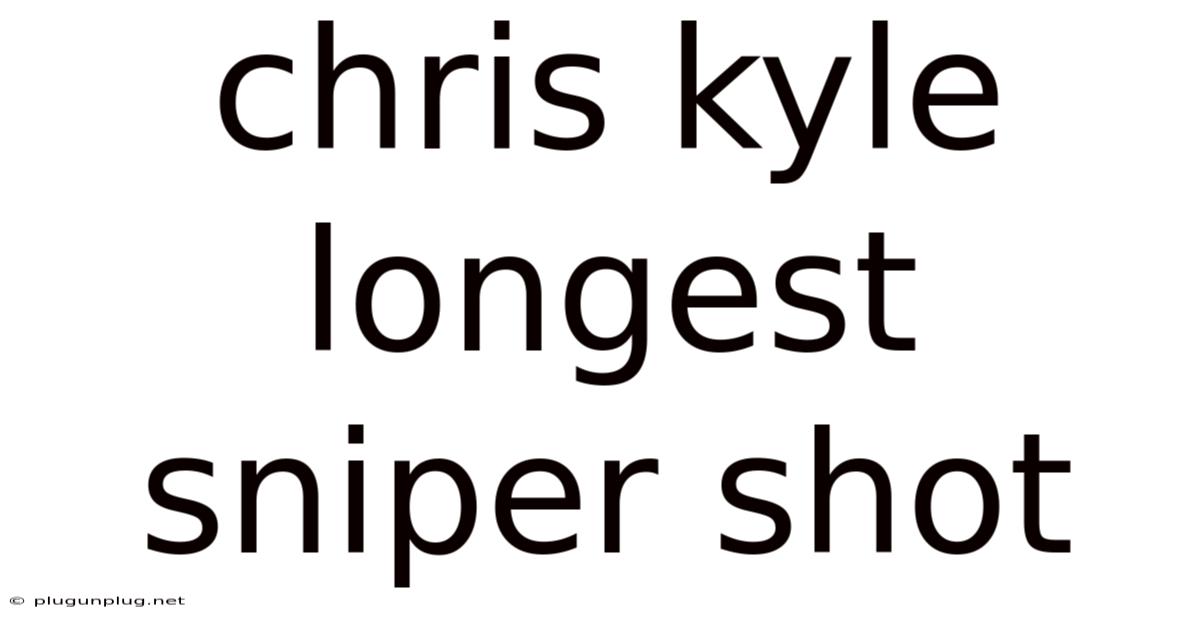 Chris Kyle Longest Sniper Shot