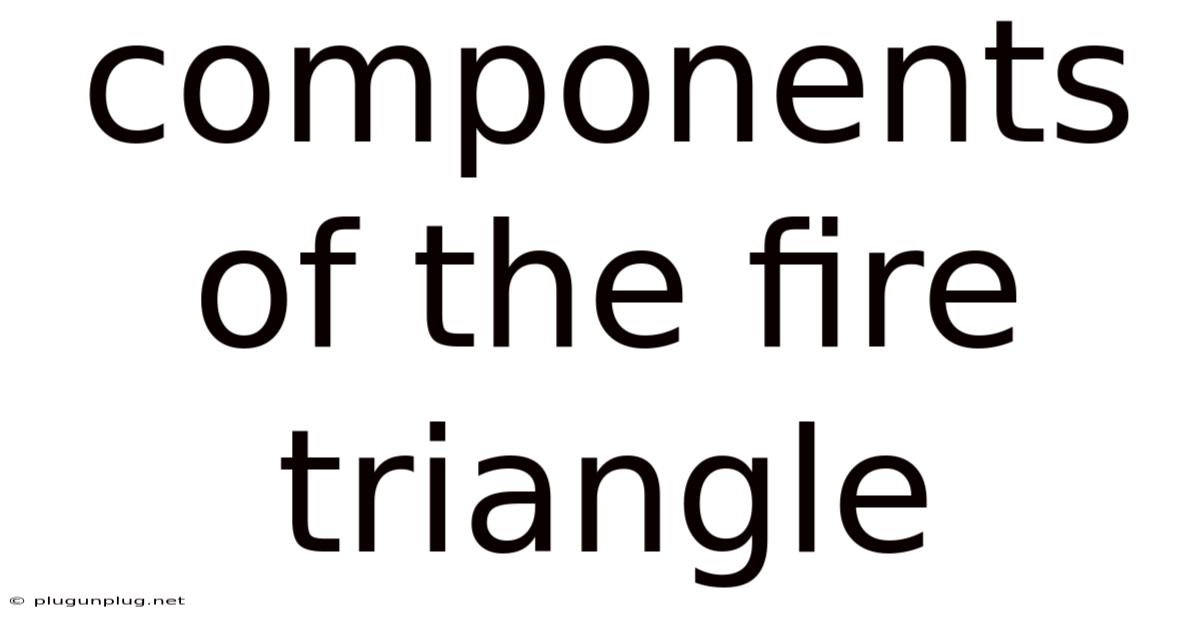 Components Of The Fire Triangle
