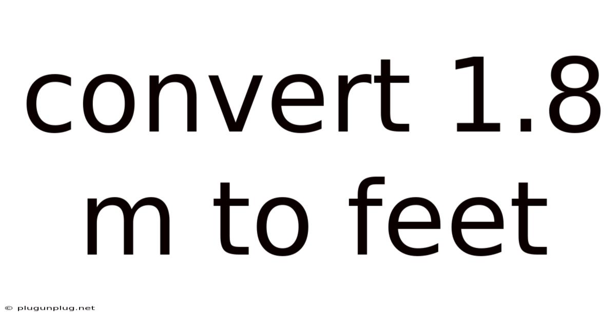 Convert 1.8 M To Feet