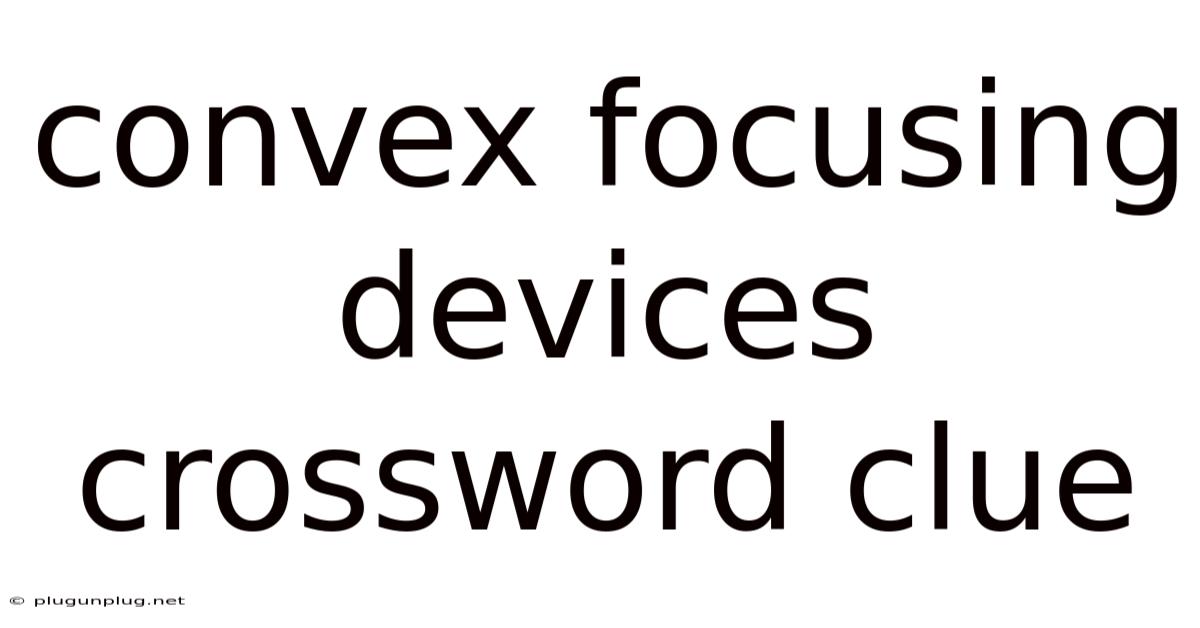 Convex Focusing Devices Crossword Clue