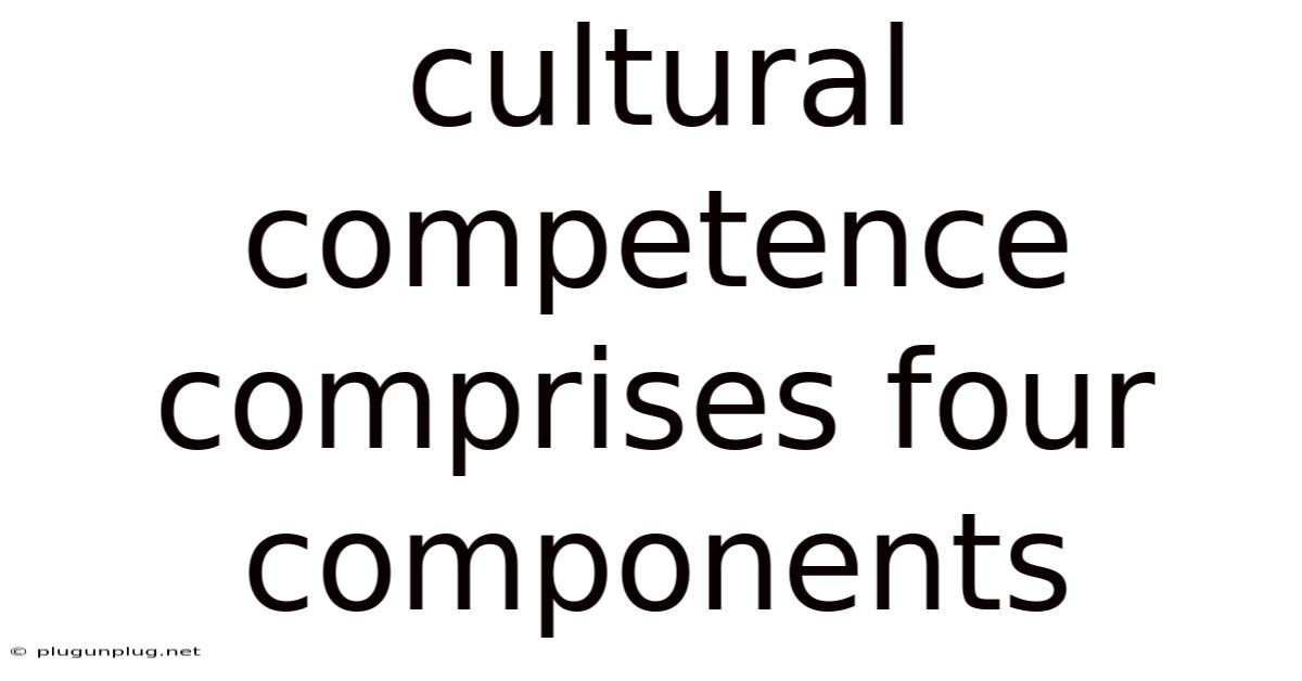 Cultural Competence Comprises Four Components