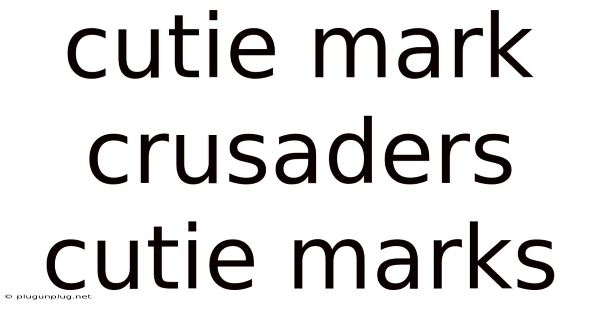 Cutie Mark Crusaders Cutie Marks