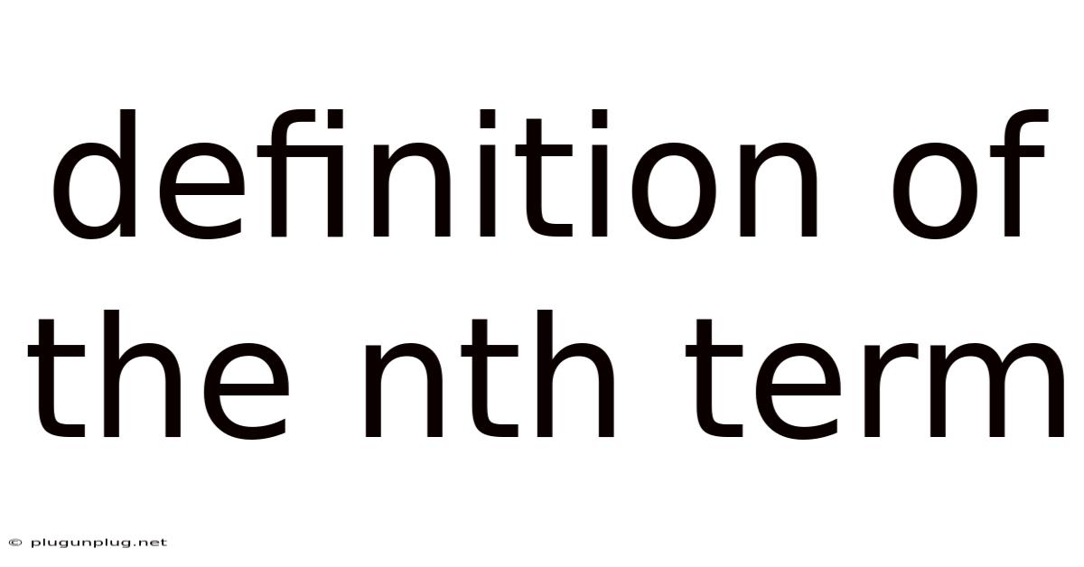 Definition Of The Nth Term