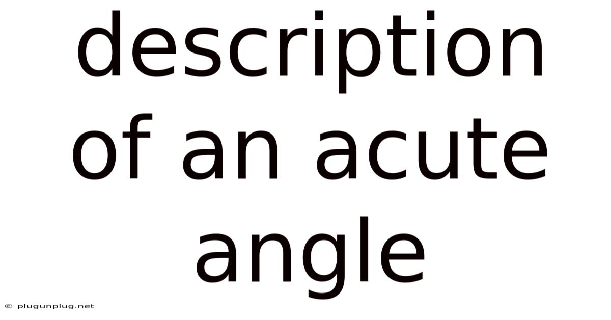 Description Of An Acute Angle