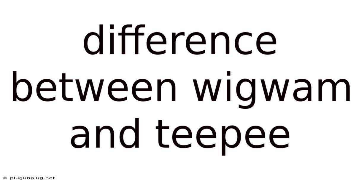 Difference Between Wigwam And Teepee
