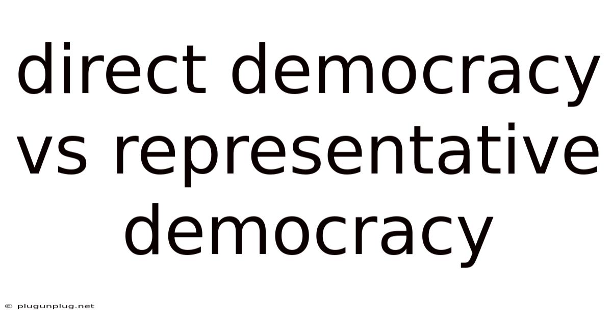 Direct Democracy Vs Representative Democracy