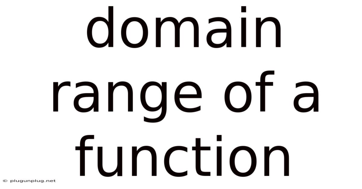 Domain Range Of A Function