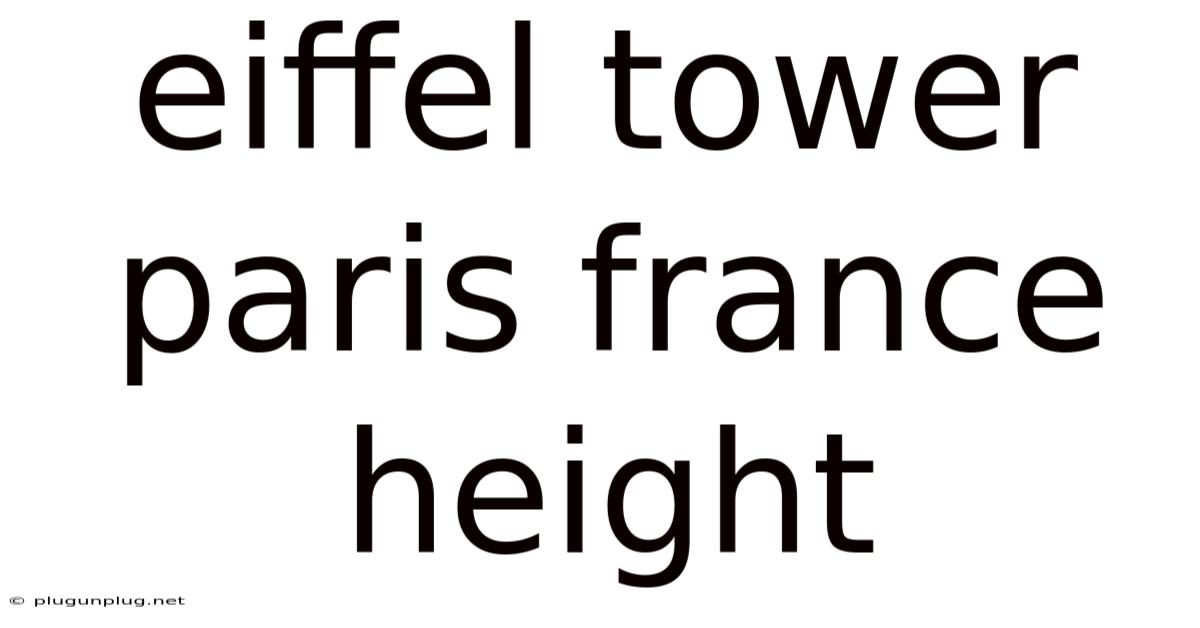 Eiffel Tower Paris France Height