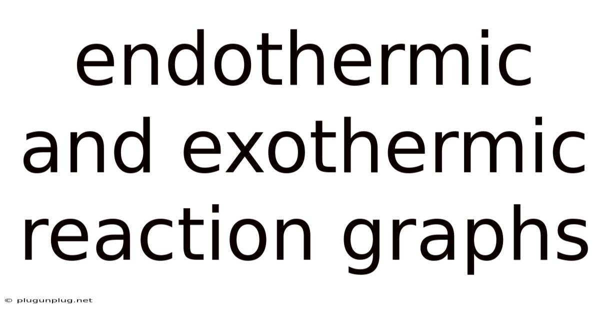 Endothermic And Exothermic Reaction Graphs