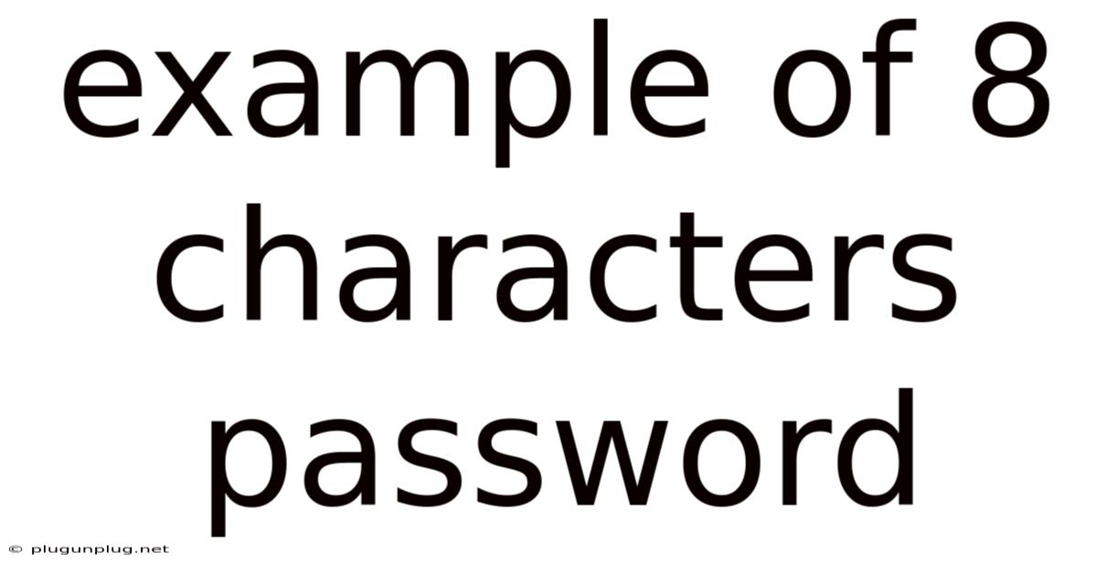 Example Of 8 Characters Password