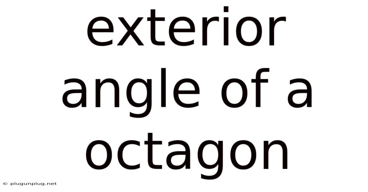 Exterior Angle Of A Octagon