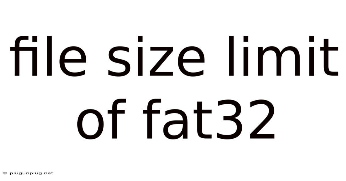 File Size Limit Of Fat32