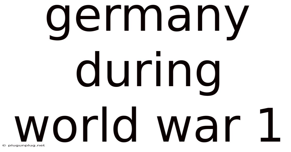 Germany During World War 1