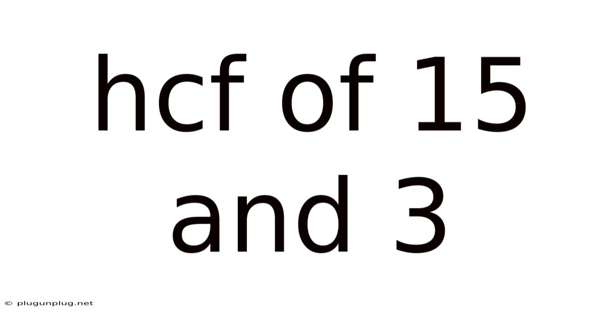 Hcf Of 15 And 3