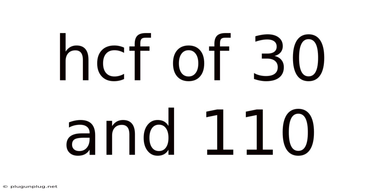 Hcf Of 30 And 110