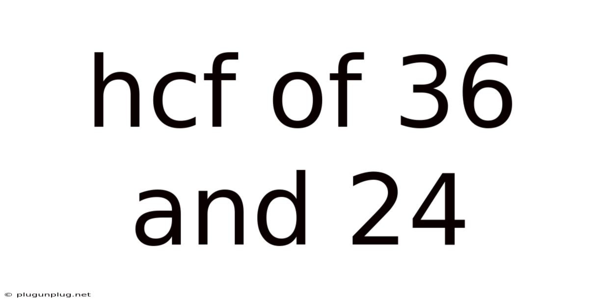 Hcf Of 36 And 24